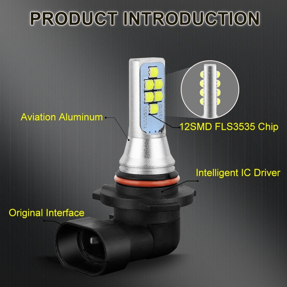 S&D 2pcs 9006 HB4 LED Bulbs Fog Lights 12V 1400LM Car Light Canbus Run –  sd-estore