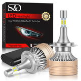 100W H7 H4 Led Canbus 25000LM 4Sides High Power Headlight Bulbs H1 H8 H11 9005 9006 Hb3 Hb4 H3 9012 Led Car Light Turbo Lamp 360